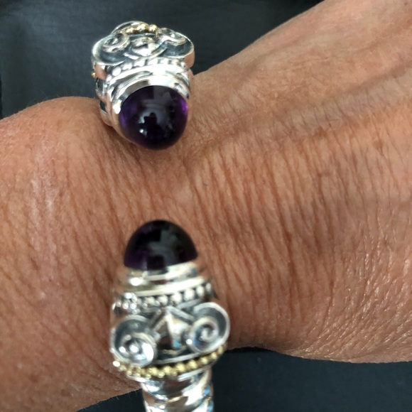 Esti-Frederica Sterling & 18 K amethyst bracelet - Picture 4 of 12